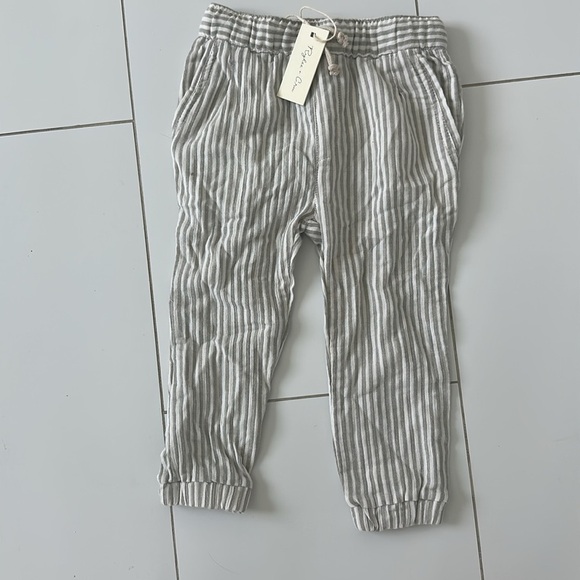 RYLEE + KIDS STRIPE BEAU PANT - OLIVE 2/3Y - Picture 2 of 4